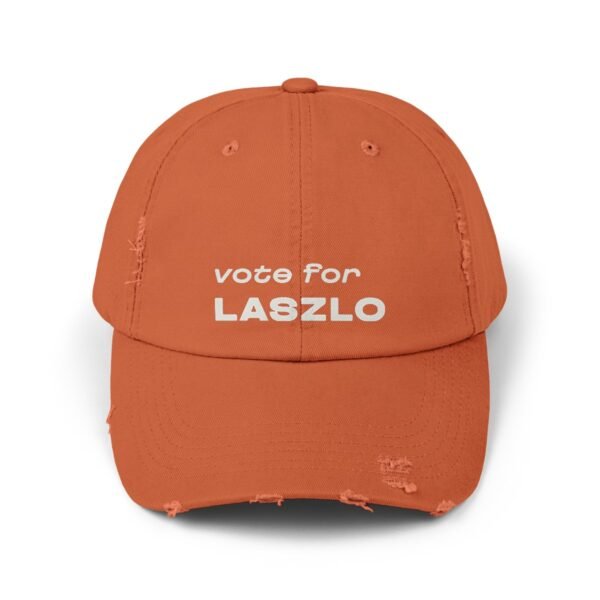 Vote for Laszlo Embroidered Distressed Cap