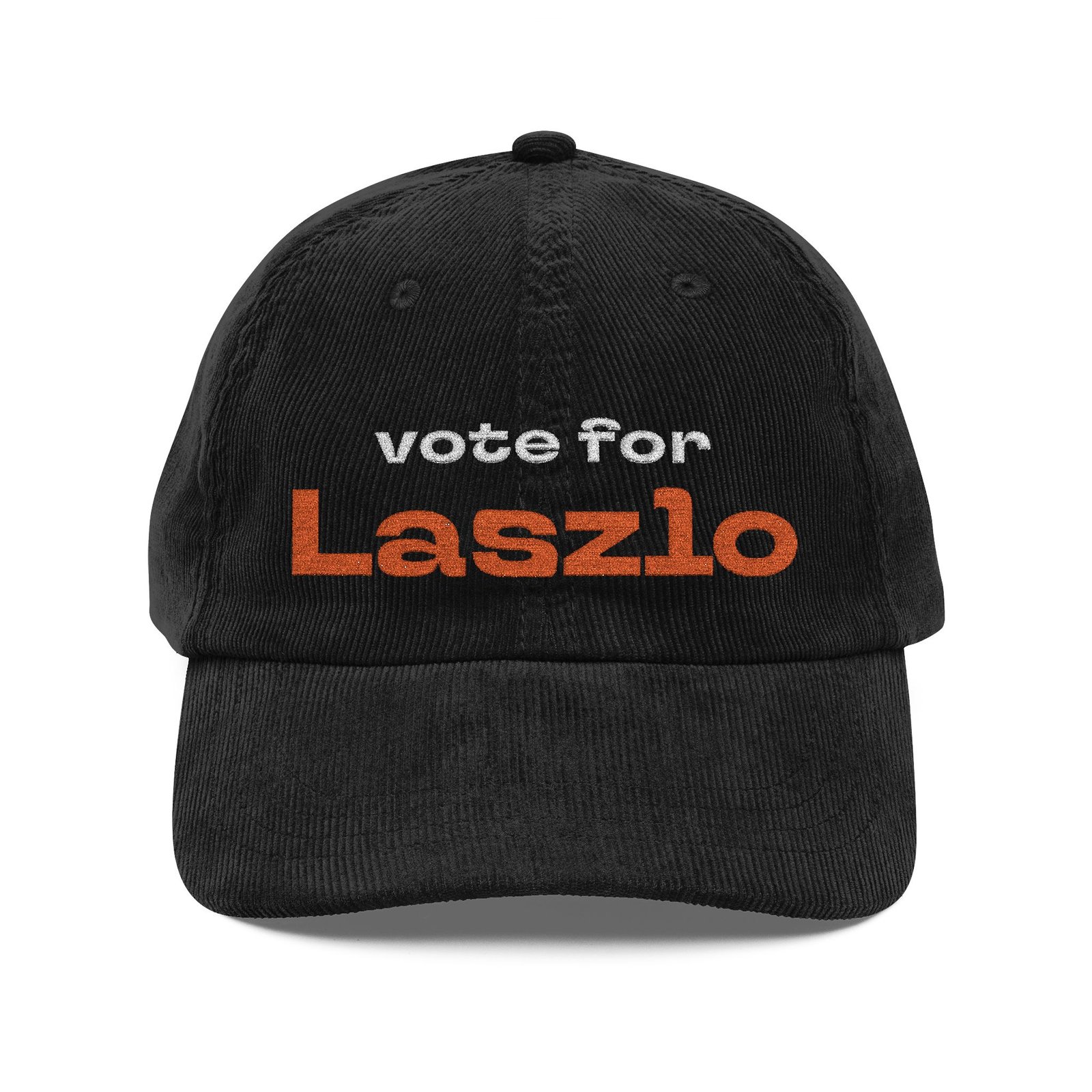 Corduroy Dad Cap — "Vote for Laszlo" Embroidered Vintage Hat - Image 17